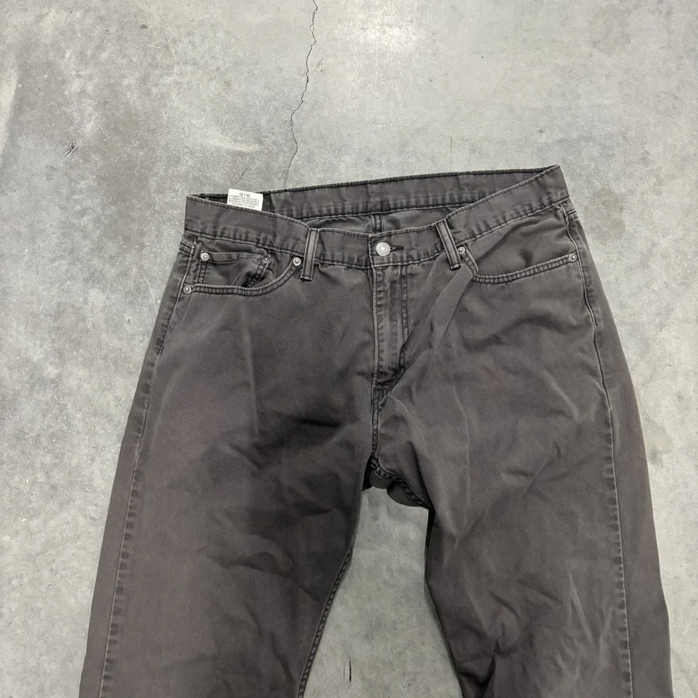 Levis 514 Straight Fit Gray Pants Mens 38x30 Faded Cotton Trousers